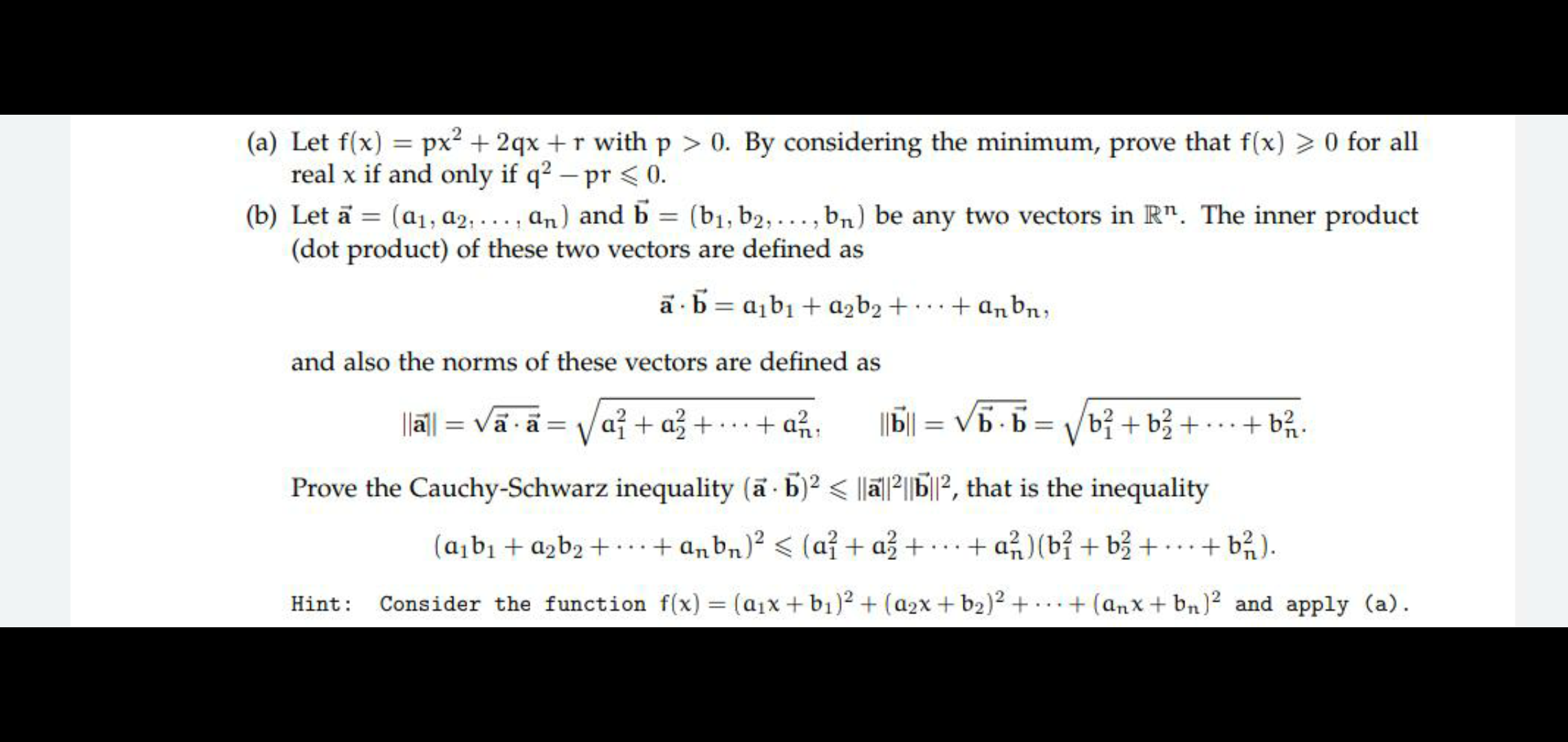 Answered O Let A A1 An And B Bartleby