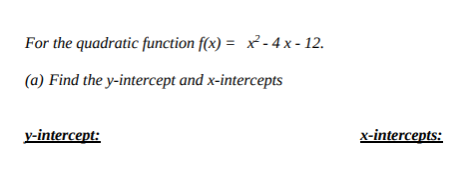 Answered For The Quadratic Function F X Bartleby