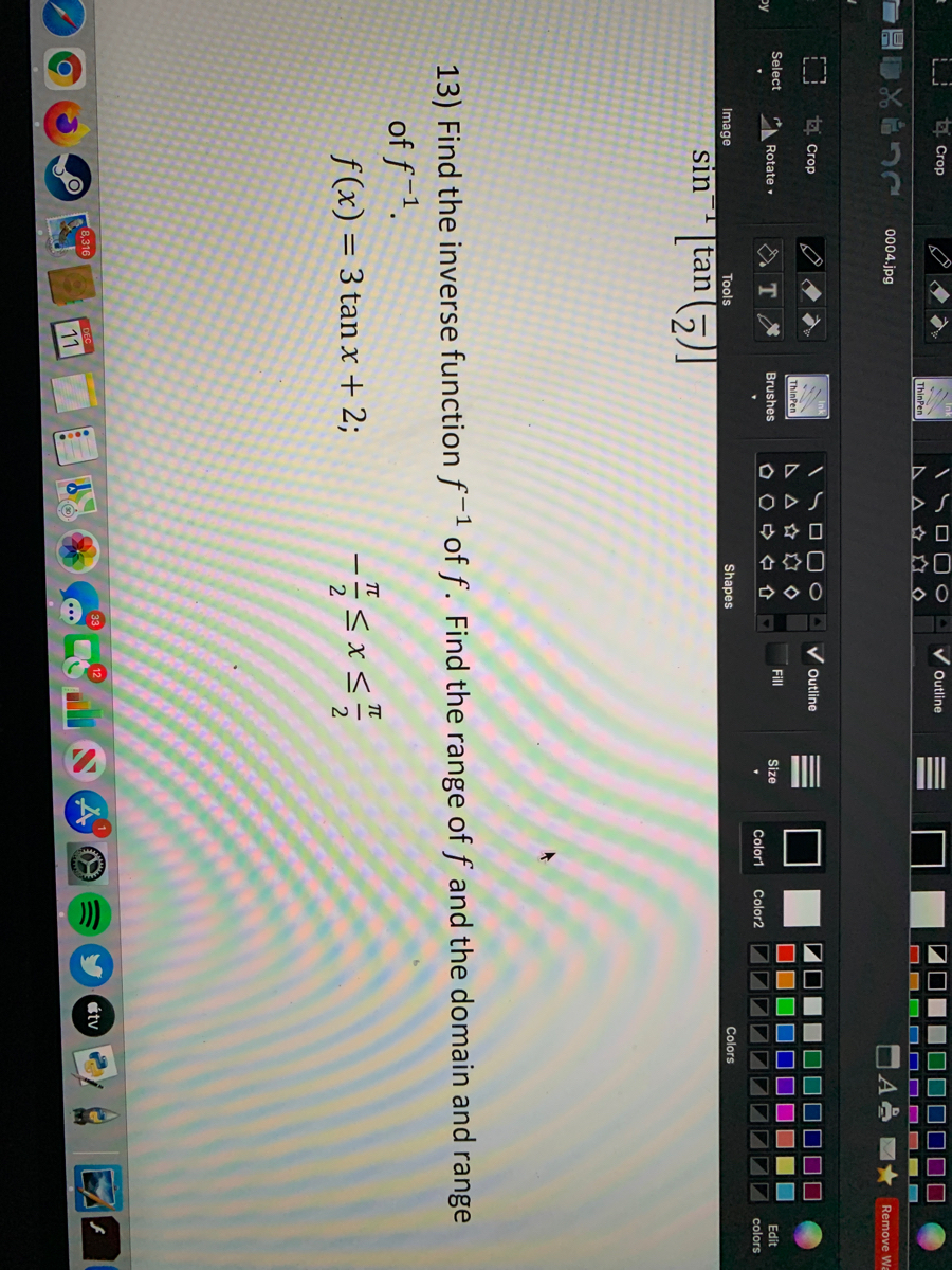 Answered 13 Find The Inverse Function F 1 Of F Bartleby