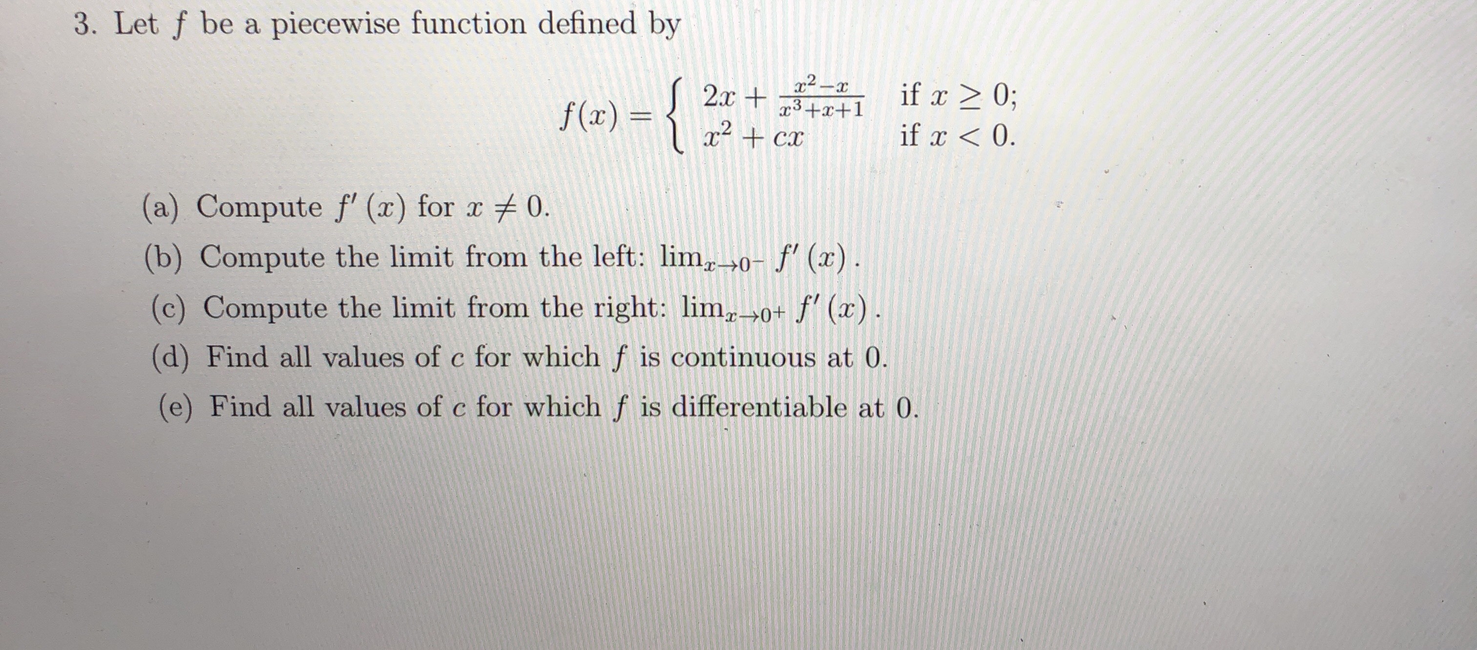 Answered 3 Let F Be A Piecewise Function Bartleby