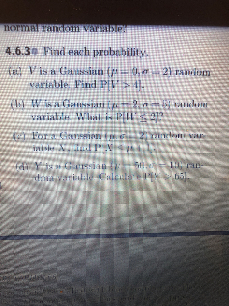 Answered A V Is A Gaussian U 0 O 2 Bartleby