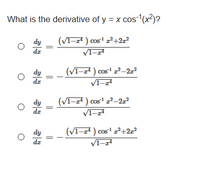 Answered What Is The Derivative Of Y X Bartleby