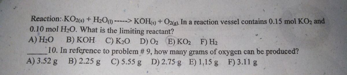 answered-reaction-ko2-s-h2o-1-0-10-mol-bartleby