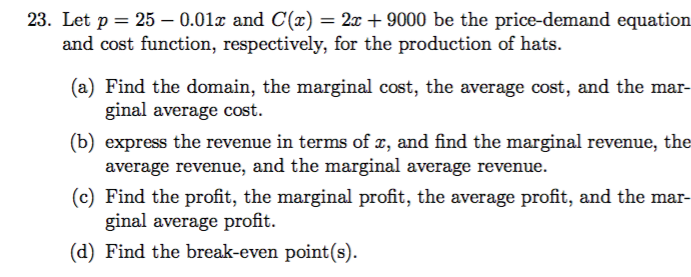 Answered 23 Let P 25 0 01r And C X 2x 9000 Bartleby