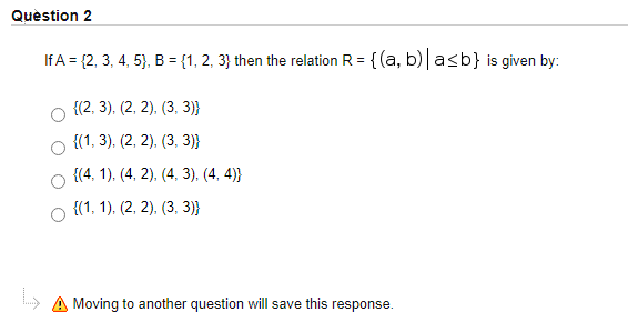 Answered If A 2 3 4 5 B 1 2 3 Then Bartleby