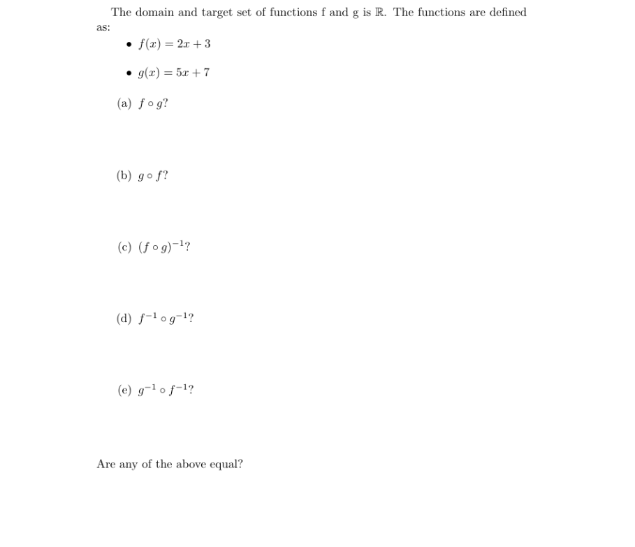 Answered The Domain And Target Set Of Functions Bartleby