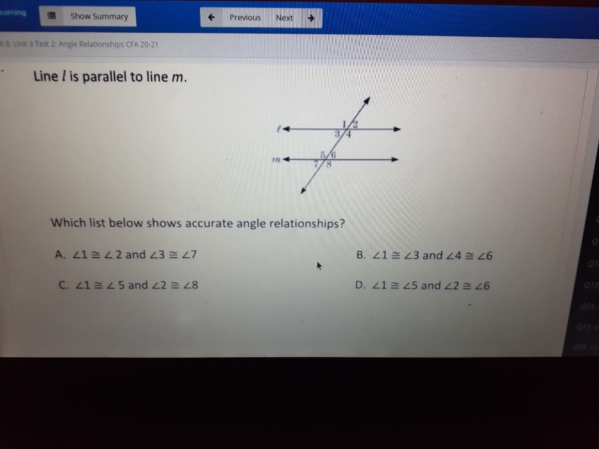 Answered: Line / is parallel to line m. 1/2 3/4… | bartleby