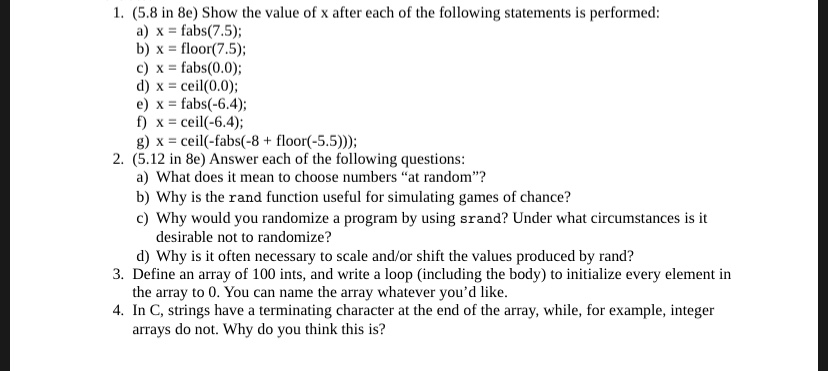 Answered 1 5 8 In 8e Show The Value Of X Bartleby