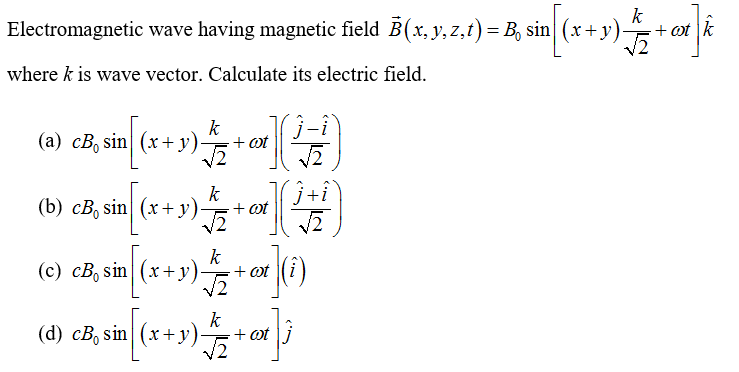 Answered Electromagnetic Wave Having Magnetic Bartleby