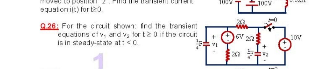 Answered Q 26 For The Circuit Shown Find The Bartleby