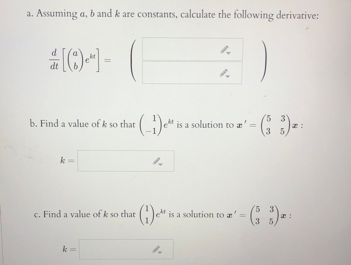 Answered A Assuming A B And K Are Constants Bartleby