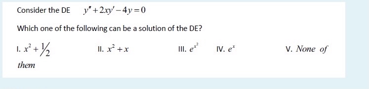 Answered Consider The De Y 2 Xy 4y 0 Which Bartleby