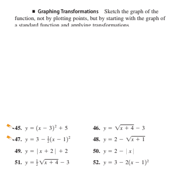 Answered 1 Graphing Transformations Sketch The Bartleby