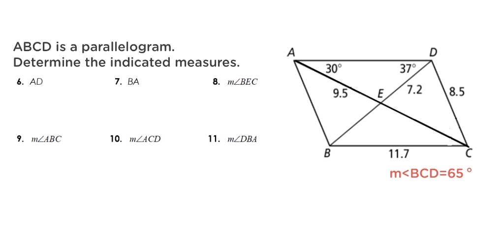 Answered Abcd Is A Parallelogram Determine The Bartle