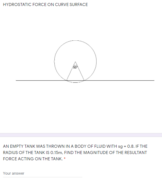 a tank is 8m long find the hydrostatic force at the bottom of the pool