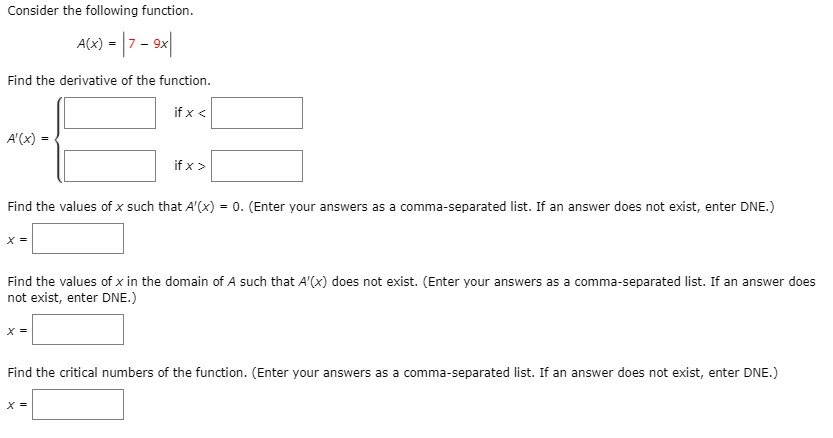 Answered A X 7 9x Find The Derivative Of… Bartleby