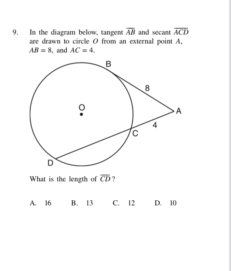 Answered: In the diagram below, tangent AB and… | bartleby