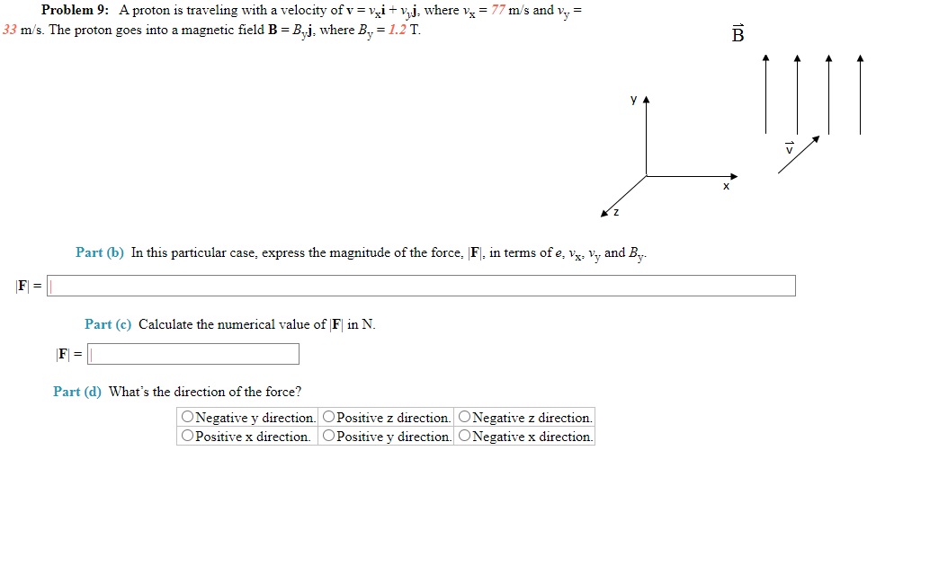 Answered 77 M S And V Problem 9 A Proton Is Bartleby