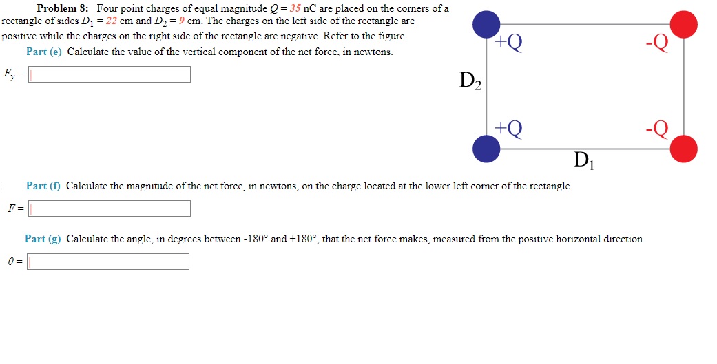 Answered Problem S Four Point Charges Of Equal Bartleby