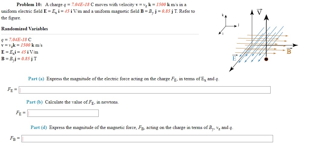 Answered Problem 10 A Charge G 7 04e 18 C Bartleby