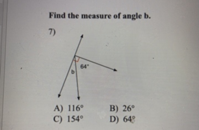 geometry assignment find the measure of angle b