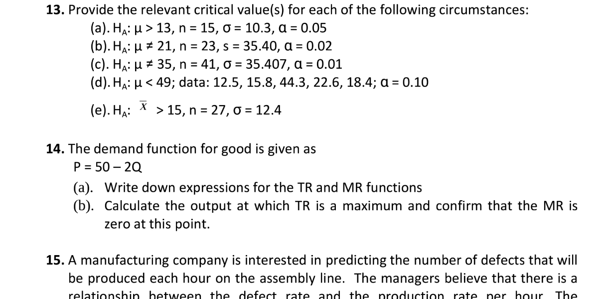 Answered 13 Provide The Relevant Critical Bartleby