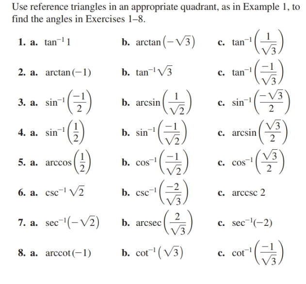 Answered Use Reference Triangles In An Bartleby