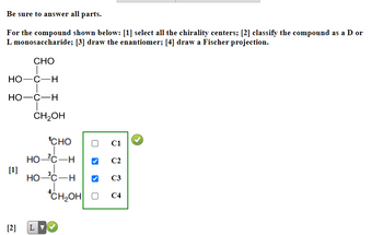 Answered: Be sure to answer all parts. For the… | bartleby