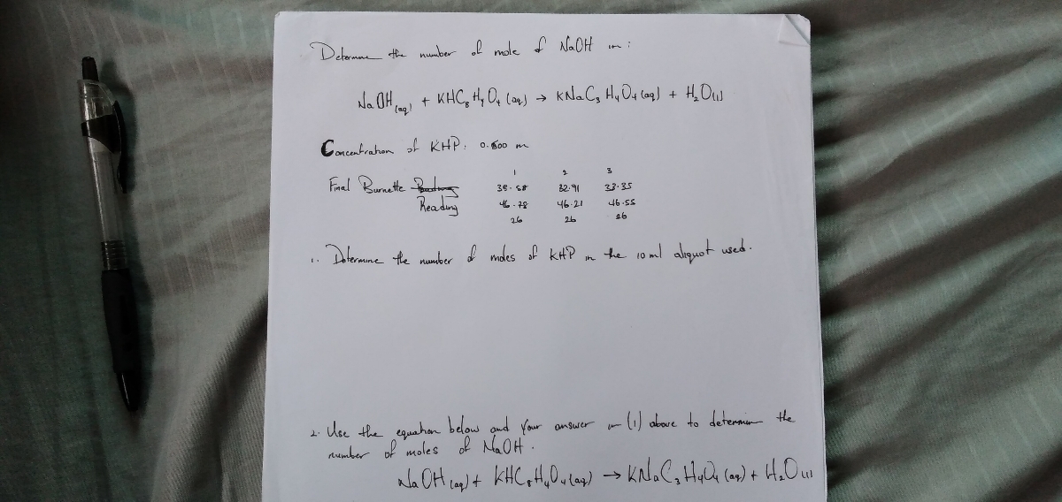 Answered Delarmme The Mmber L Mole F Naoh N Na Bartleby