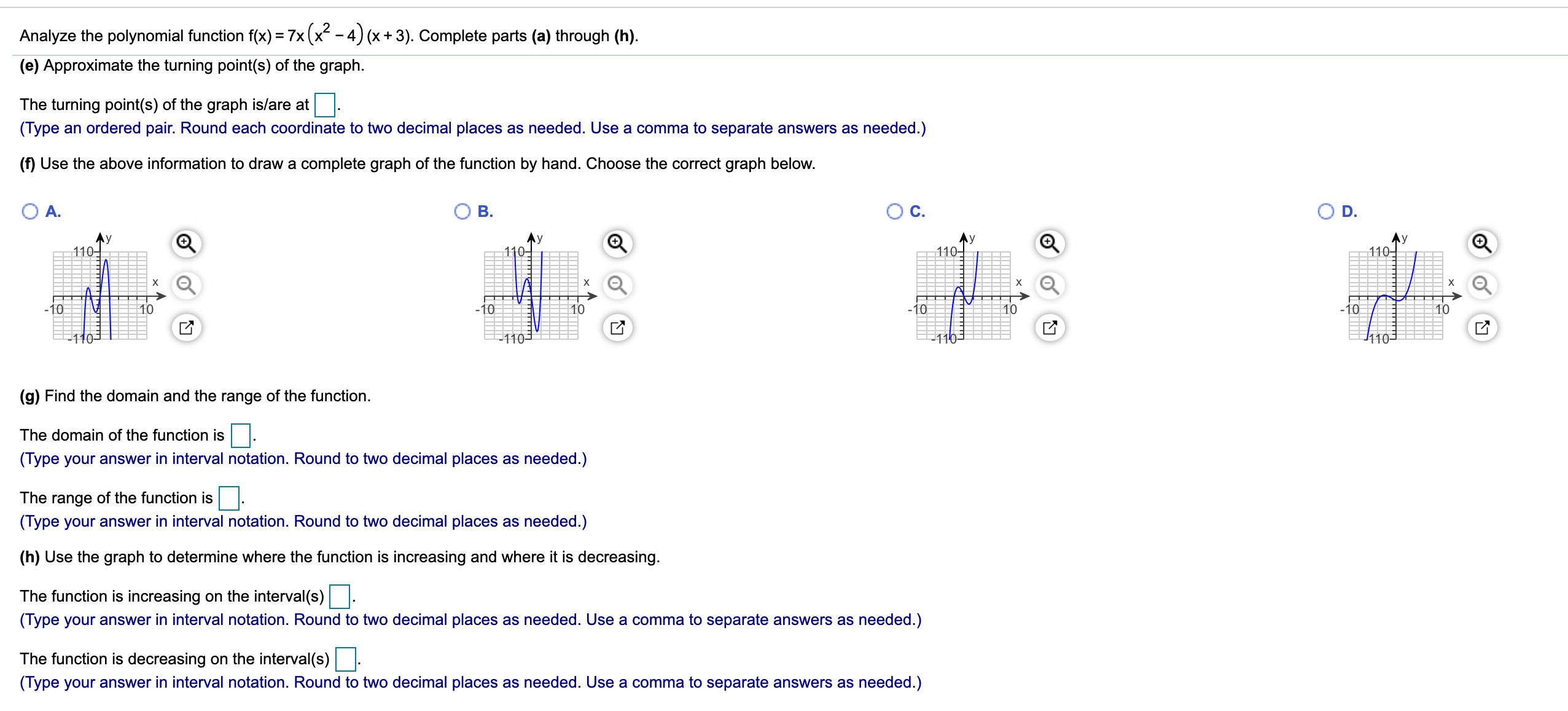 Answered Analyze The Polynomial Function F X Bartleby