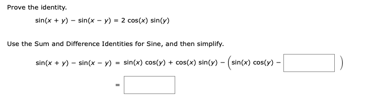 Answered Prove The Identity Sin X Y Sin X Bartleby