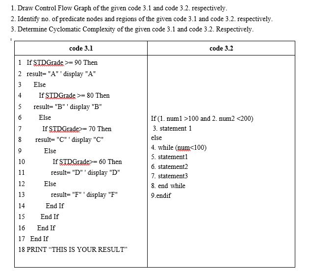 Answered: 1. Draw Control Flow Graph Of The Given… | Bartleby