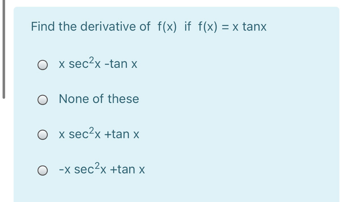 Answered Find The Derivative Of F X If F X X Bartleby