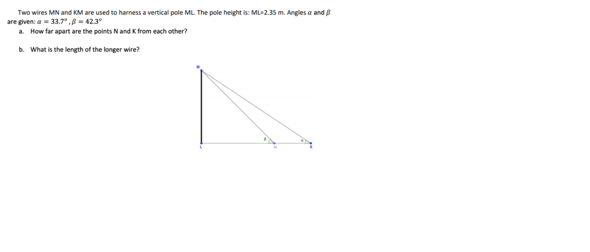 Answered Two Wires Mn And Km Are Used To Harness Bartleby