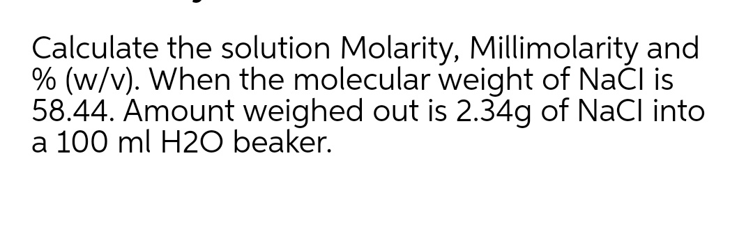 Answered Calculate The Solution Molarity Bartleby