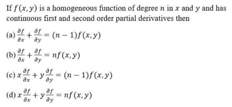 Answered If F X Y Is A Homogeneous Function Of Bartleby