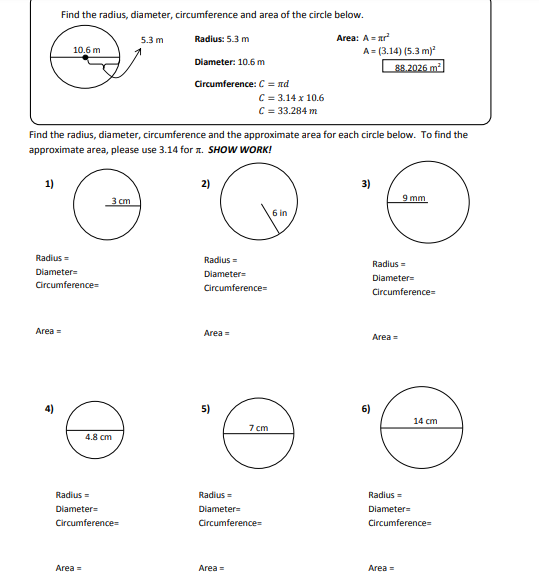 6 cm to mm circumference