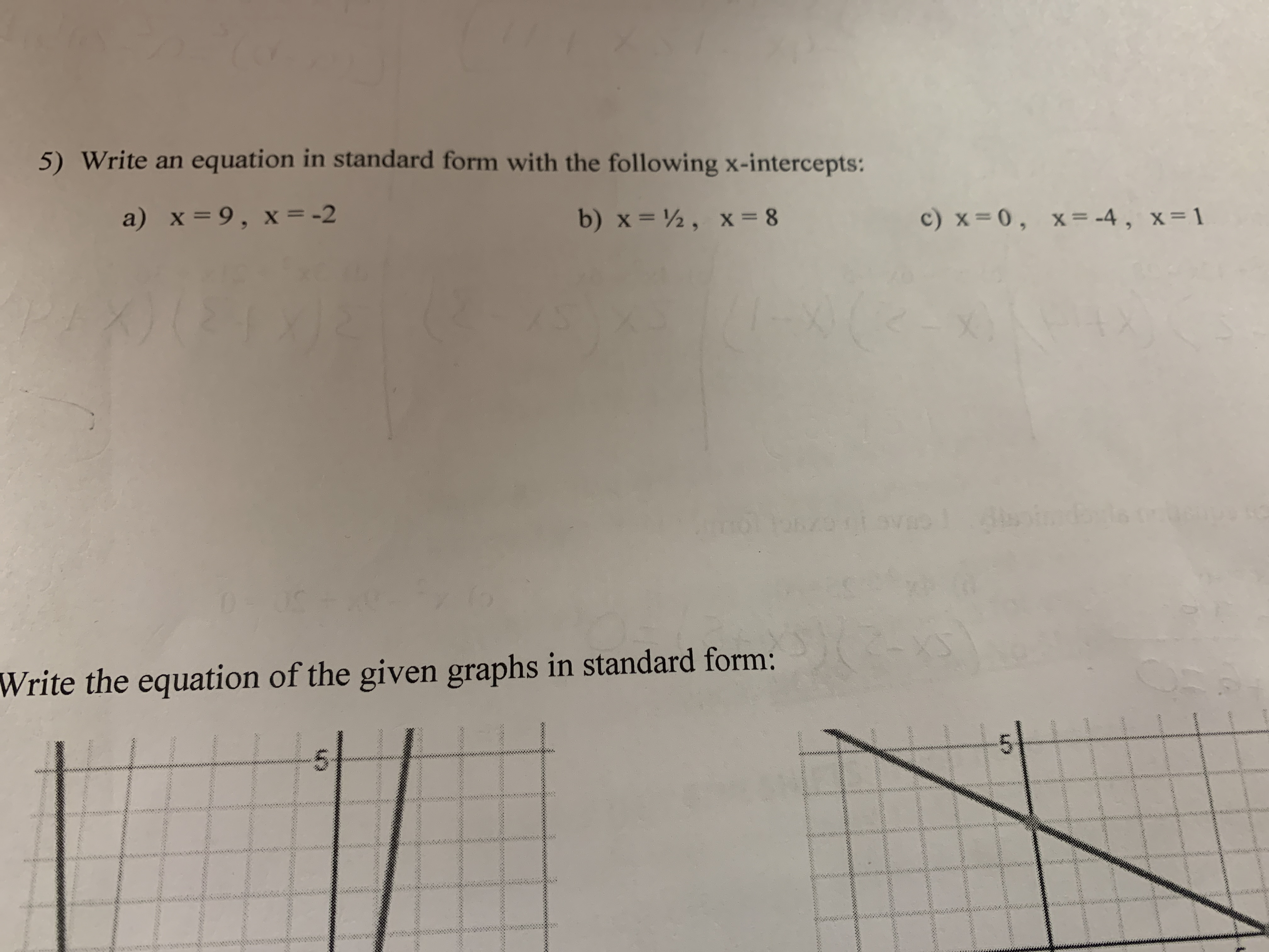 Answered 5 Write An Equation In Standard Form Bartleby