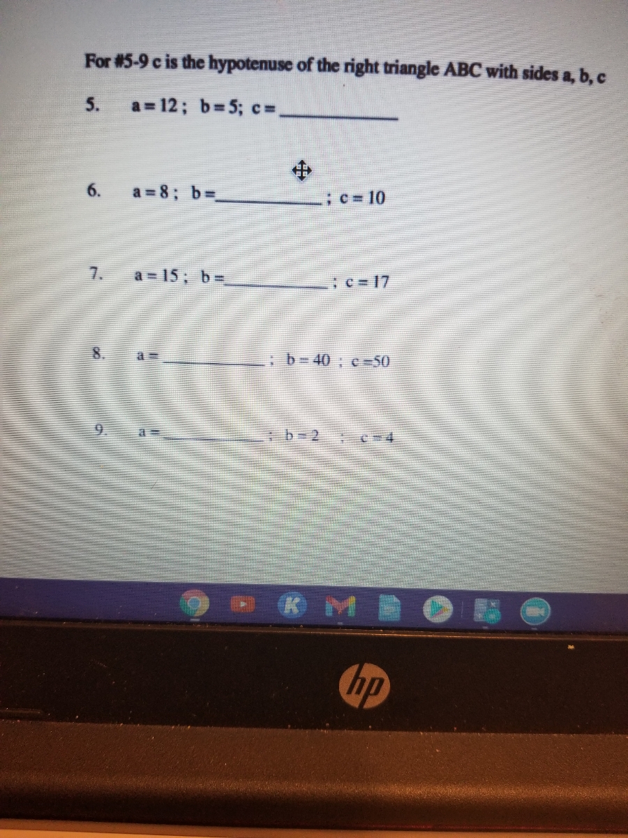 Answered For 5 9 C Is The Hypotenuse Of The Bartleby