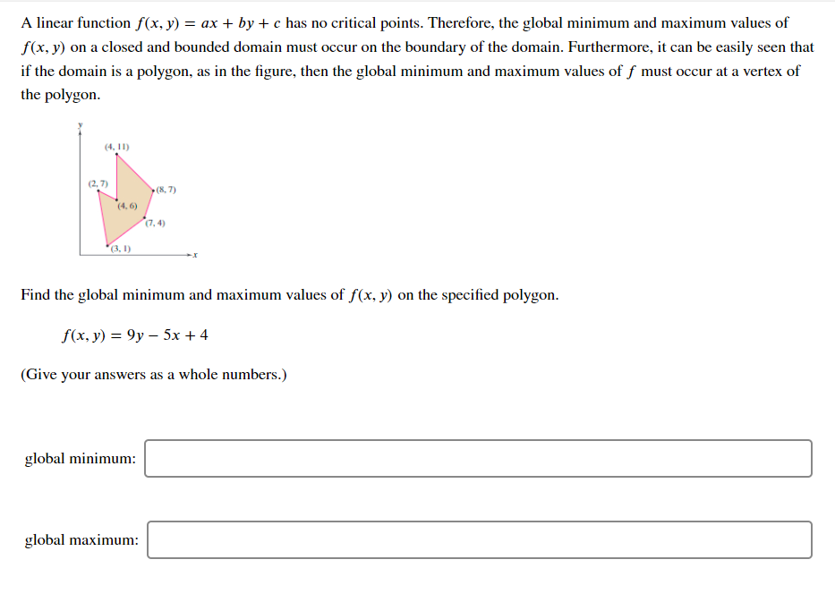 Answered Find The Global Minimum And Maximum Bartleby