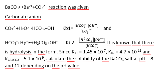 Answered: Baco3+ba2++co3² Reaction Was Given… 