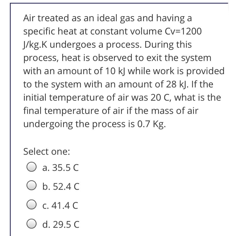 Answered Air Treated As An Ideal Gas And Having Bartleby