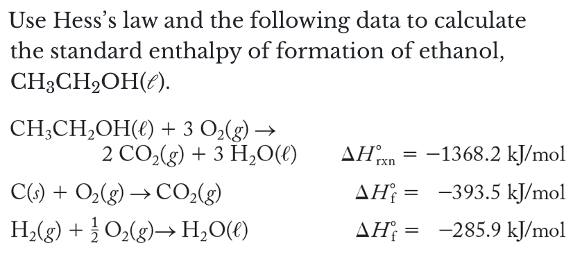 Answered: Use Hess's law and the following data… | bartleby