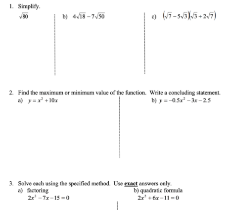 Answered 1 Simplify B 4v18 7 50 C Bartleby