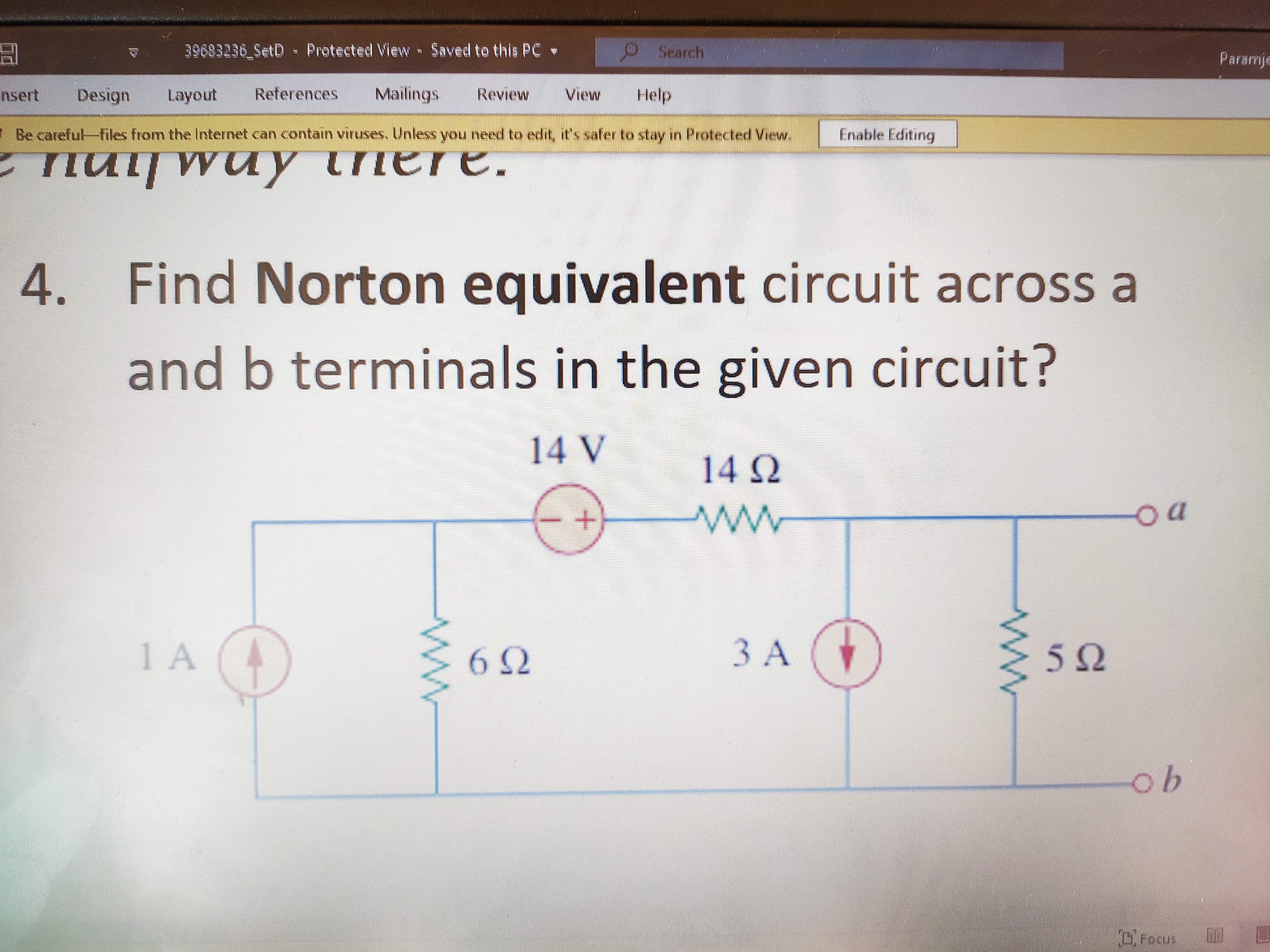 Answered: Find Norton Equivalent Circuit Across A… | Bartleby