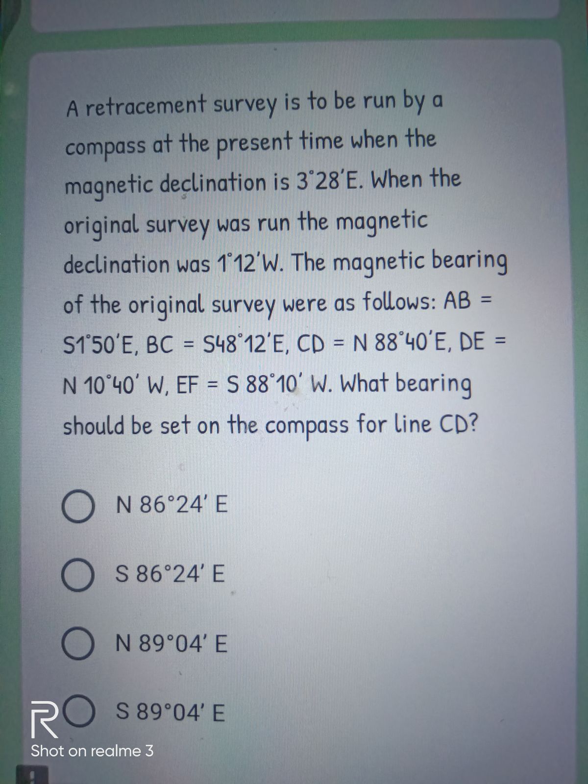 Answered A Retracement Survey Is To Be Run By A Bartleby