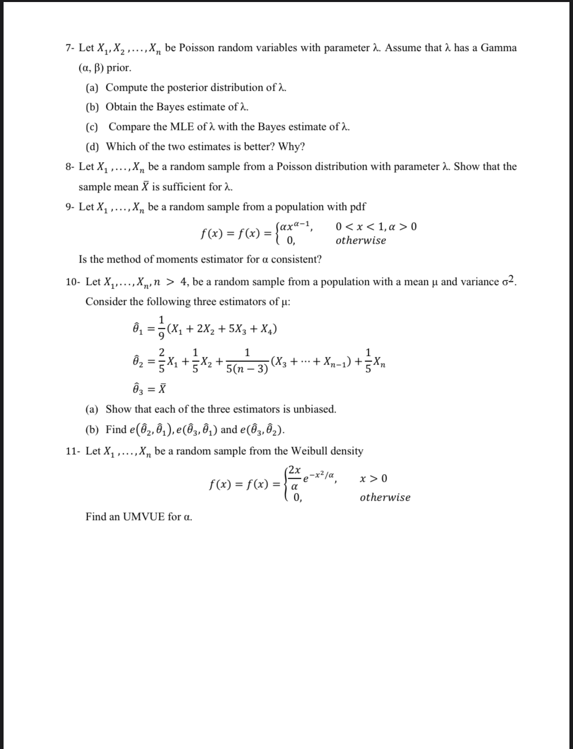 Answered Stat 311 Mathematical Statistics Bartleby