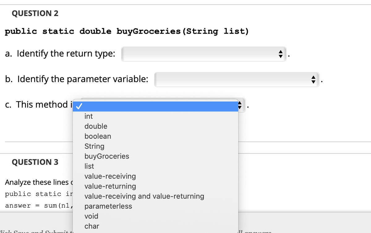 Answered Question 2 Public Static Double Bartleby 1603