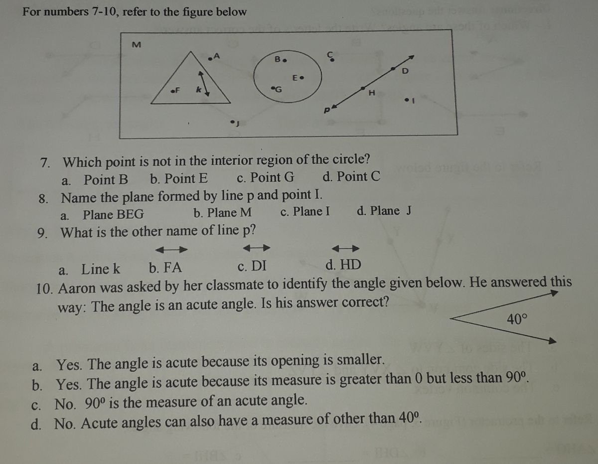 Answered For Numbers 7 10 Refer To The Figure Bartleby