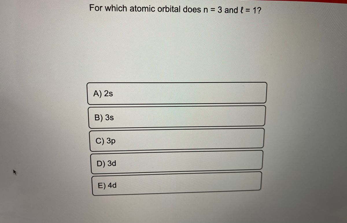 Answered For Which Atomic Orbital Does N 3 And Bartleby